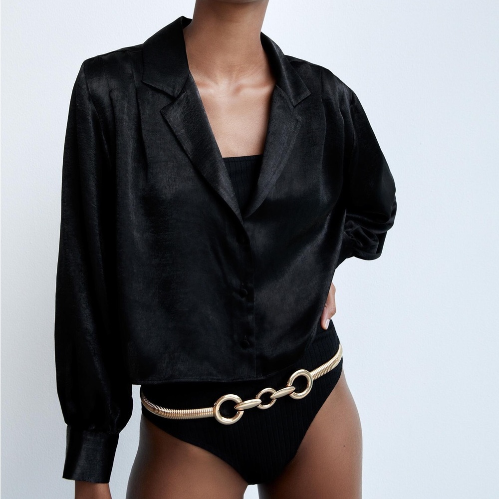 Black Silk-Like Shirt